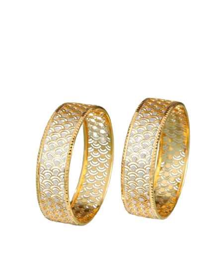 antique gold kada design for ladies