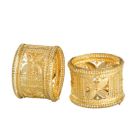 antique gold kada design for ladies