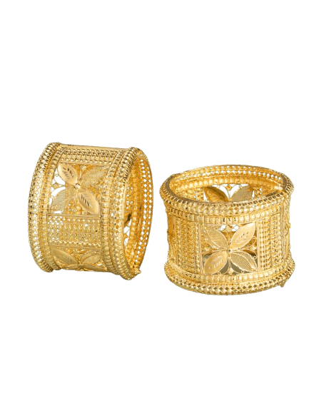antique gold kada design for ladies